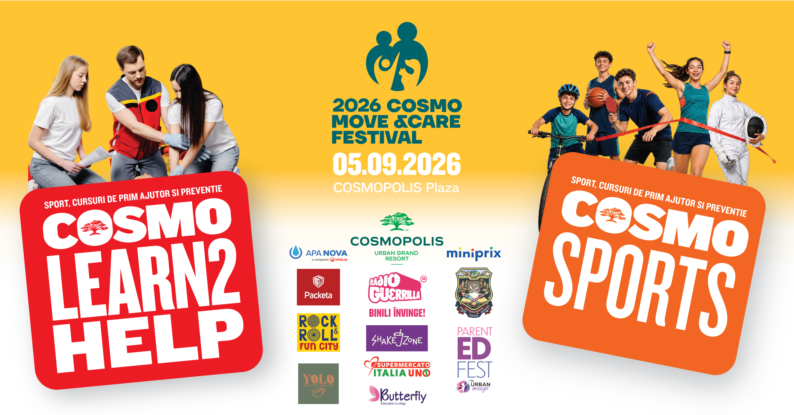 Vizualul oficial Cosmopolis Move & Care Festival 2026